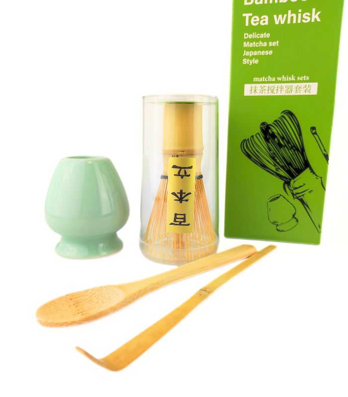 Набір аксесуарів для японської церемонії матча (Часен, Тясаку, Тримач, Чайна ложка)