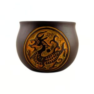 Глиняна Піала «Золотий Дракон» з рельєфним малюнком 80 мл