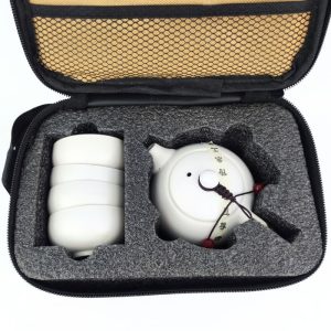 Альтернативний вигляд Білий сервіз для чайної церемонії у футлярі (Дорожній)