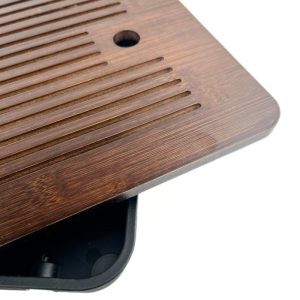 Альтернативний вигляд Чабань бамбукова для чайної церемонії з пластиковим піддоном (Темне дерево) 37*24 см