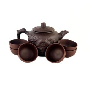 Набір для чайної церемонії - Чайник та 6 піал із глини