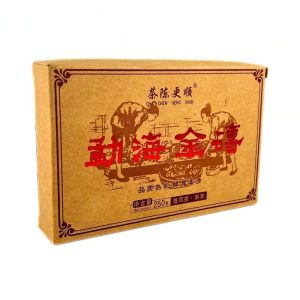 Шу Пуер "Золота цегла" Menghai Лао Ча Тоу 2018 рік 250 грам