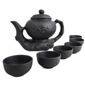 Чайний набір посуду - Чорна глина
