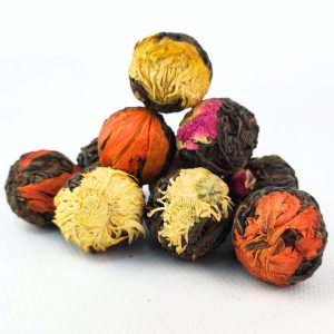 В'язаний чай з квітами - Зелений