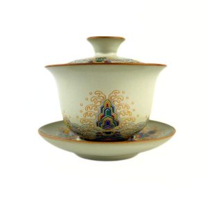 Гайвань керамічна для чаю з орнаментом «Гори та хвилі» 200 мл