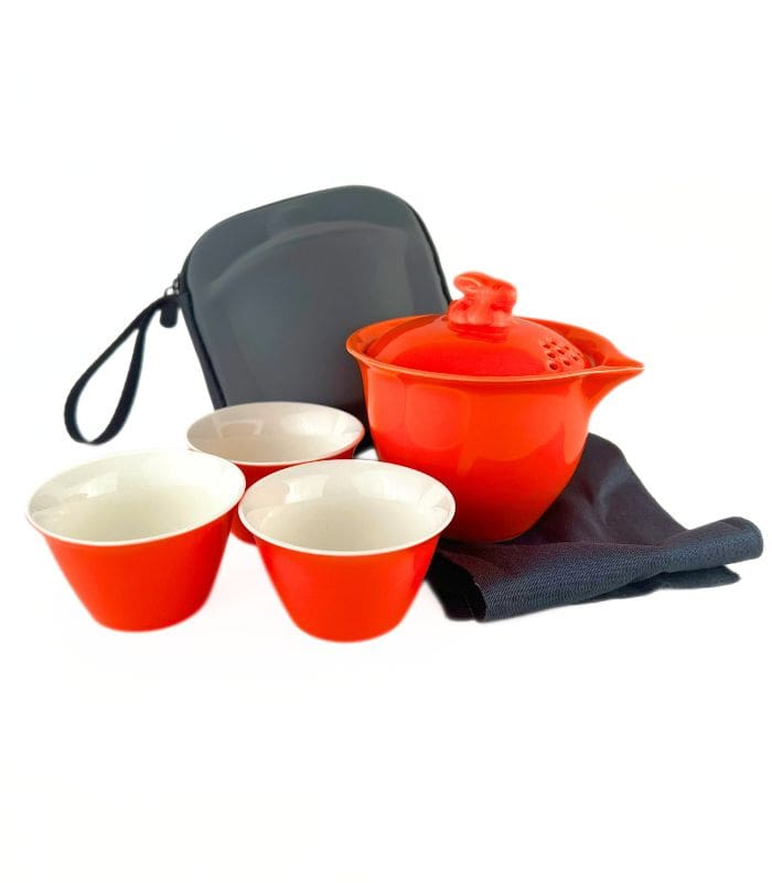 Помаранчевий Чайний Набір в футлярі "Кролик"