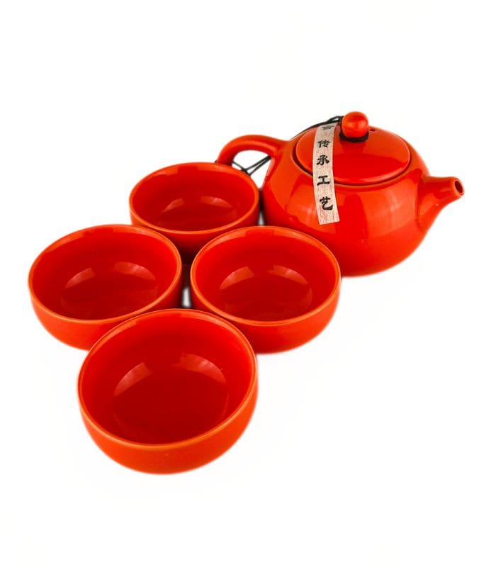 Чайний Керамічний Набір - Чайник 150мл + 4 піали по 50мл - Зображення 3