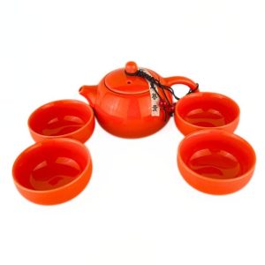 Чайний Керамічний Набір - Чайник 150мл + 4 піали по 50мл