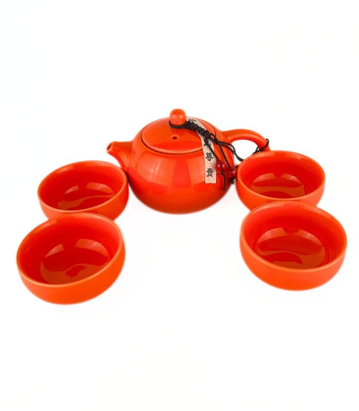 Чайний Керамічний Набір - Чайник 150мл + 4 піали по 50мл