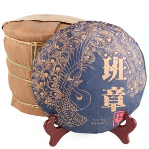 Чай Шу Пуер "Синій Павлін" 2016 рік 357 грам