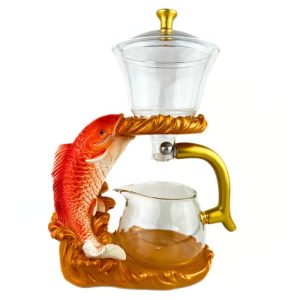 Заварник з магнітом напівавтоматичний скляний "Короп" золотистий