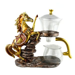 Заварник скляний з магнітом Золотий Кінь "Напівавтоматичний"