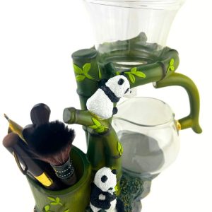 Альтернативний вигляд Магнітний заварник для чаю «Панди на бамбуку» скляний з підставкою (УЦІНКА)