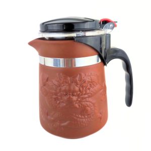 Чайник Типод (Гунфу) с глиняной колбой и драконом, 500 мл