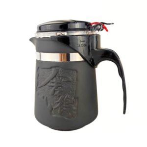 Тіпод Глиняний (Гунфу чайник) з рельєфним малюнком, 500 мл