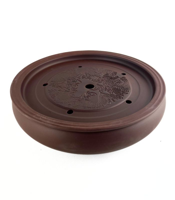 Глиняна чабань з драконом – чайна підставка для гунфу чаювання