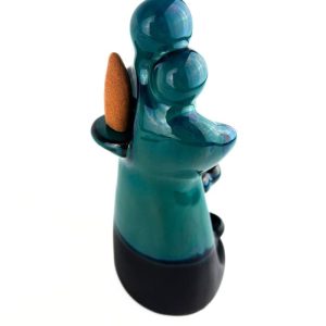 Альтернативний вигляд Керамічна статуетка "Обійми з серцем" Підставка для пахощів