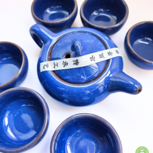 Чайний набір 6 піал та чайник "Синій"