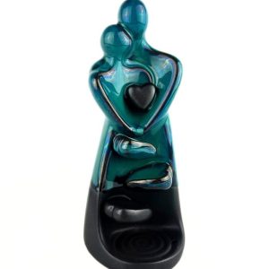 Керамічна статуетка "Обійми з серцем" Підставка для пахощів